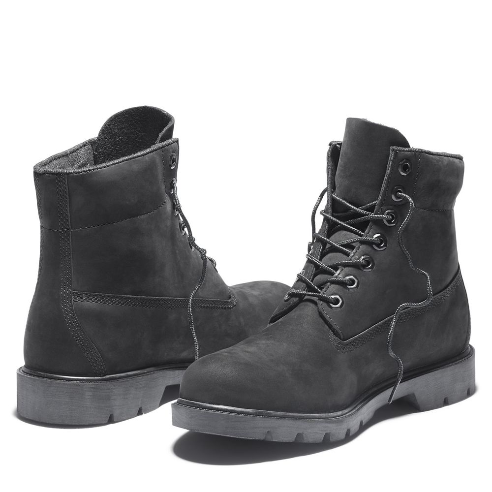 Bocanci De Zapada Timberland Barbati Negrii - 6-Inch Basic Waterproof - Romania - IKOYXV740